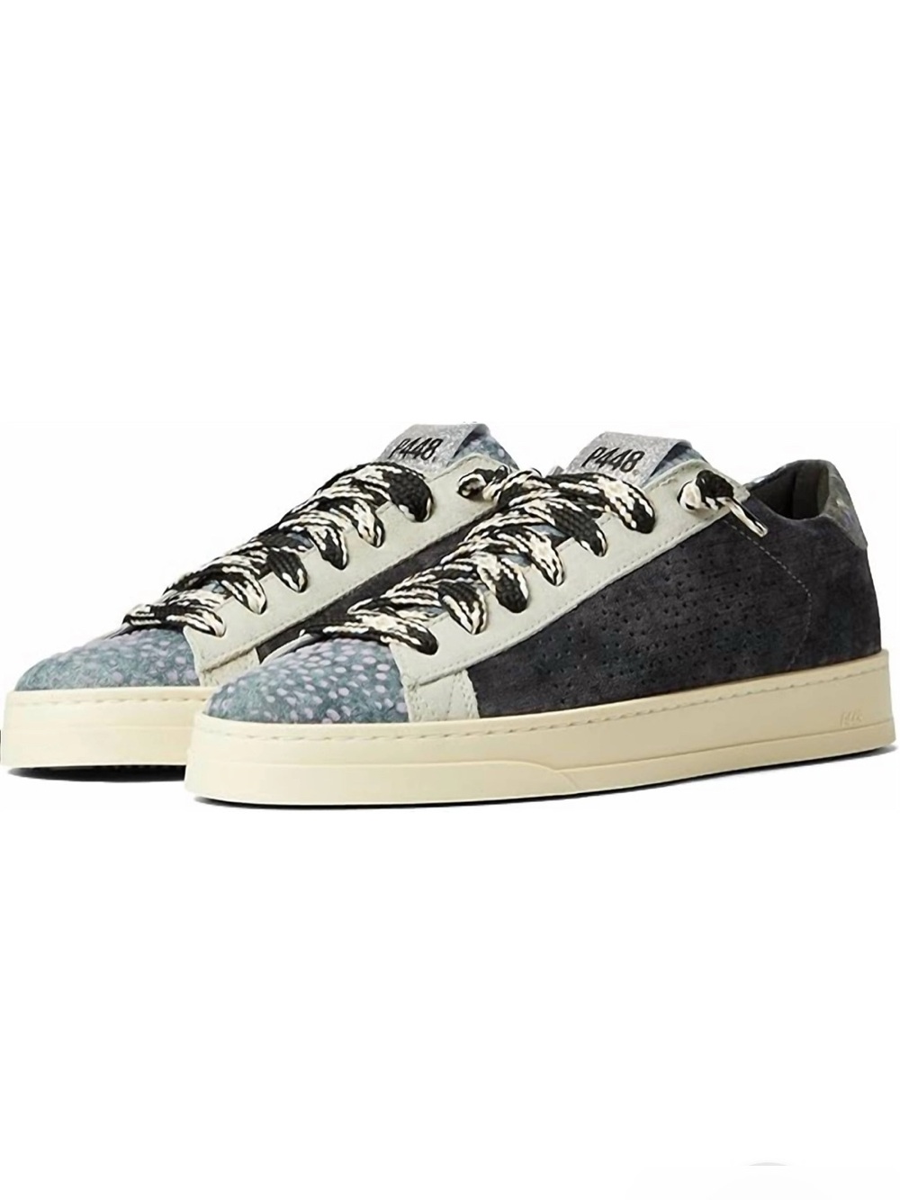 P448 Womans Black denim Jack sneaker low top size EU  37 ( US 7)